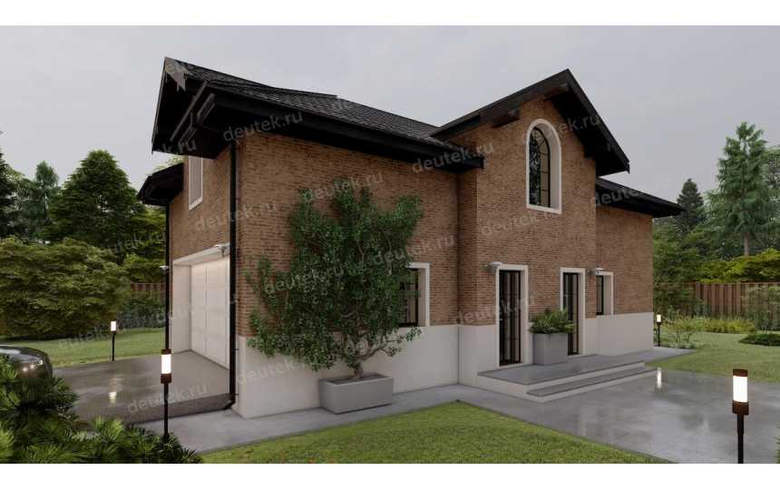 Проект индивидуального гаража с мансардным этажом DTE98