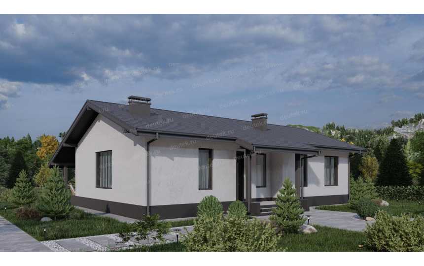 Проект жилого одноэтажного дома с площадью до 150 кв м - P256