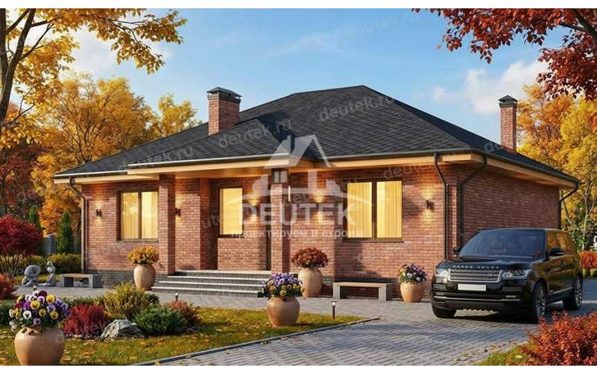 Проект жилого одноэтажного дома с площадью до 150 кв м - LK-333