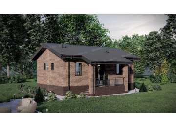 Проект бани с размерами 9 м на 8 м - P294-1