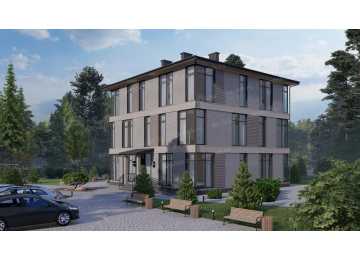 Проект трехэтажного многоквартирного дома с размерами 12 м на 14 м - P306