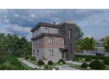 Проект жилого трехэтажного дома с площадью до 300 кв.м. - P271