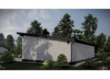 Проект двухместного гаража в стиле минимализм - P242-3