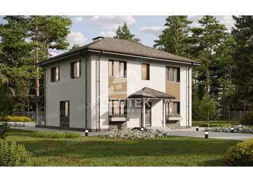 Проект жилого двухэтажного дома с размерами 13 м на 10 м - LK-316