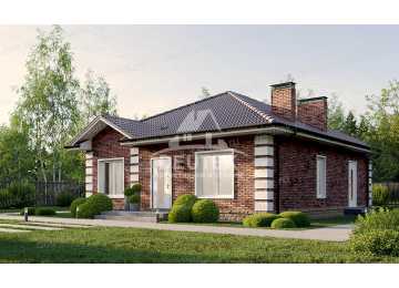 Проект жилого одноэтажного дома с площадью до 100 кв м - LK-318