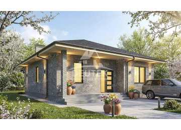Проект загородного одноэтажного дома из газобетона - LK-447