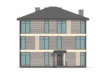 Проект трехэтажного многоквартирного дома с размерами 12 м на 14 м - P306