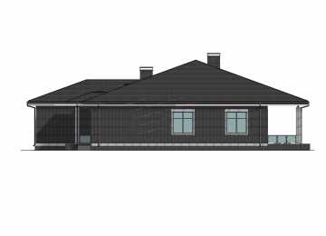 Проект одноэтажного дома с бассейном, сауной и тренажёрным залом - P270-1