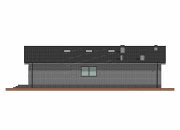 Проект углового одноэтажного дома в современном стиле - P292