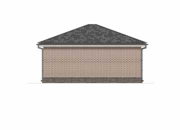 Проект квадратного двухместного гаража с погребом - P236-2