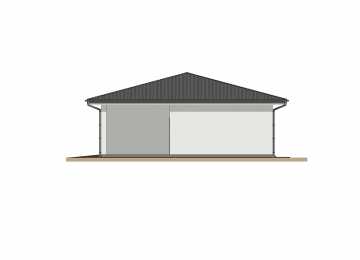 Проект одноместного гаража с мастерской и хозблоком - P243