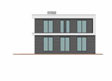 Проект жилого двухэтажного дома в стиле минимализм - P246