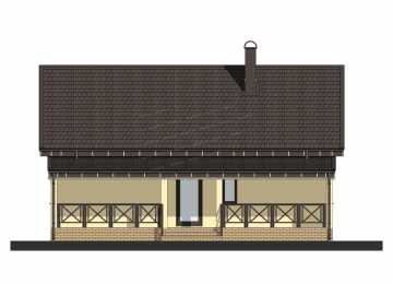 Проект жилого двухэтажного дома с мансардным этажом - P248