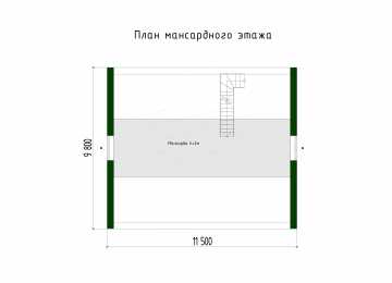 Проект жилого двухэтажного дома с мансардным этажом - P248