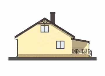 Проект жилого двухэтажного дома с мансардным этажом - P248