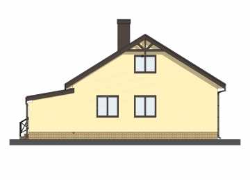 Проект жилого двухэтажного дома с мансардным этажом - P248