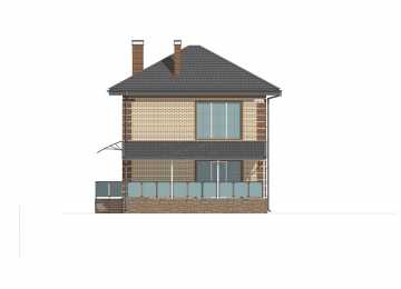 Проект квадратного двухэтажного дома с площадью до 100 кв м - P247