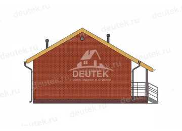 Проект узкого одноэтажного дома с размерами 8 м на 13 м - LK-290
