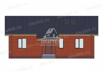 Проект узкого одноэтажного дома с размерами 8 м на 13 м - LK-290