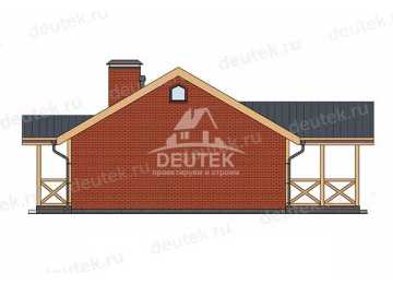 Проект загородного одноэтажного дома с размерами 13 м на 11 м - LK-294