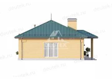 Проект узкого одноэтажного дома с кабинетом - LK-298