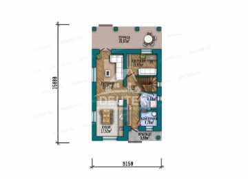 Проект узкого двухэтажного дома с большими окнами - LK-304
