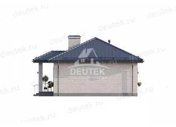 Проект узкого одноэтажного дома с размерами 10 м на 14 м - LK-305