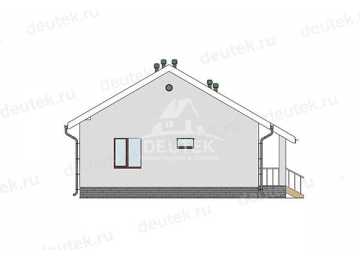 Проект узкого одноэтажного дома с тремя спальнями - LK-341