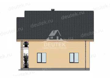 Проект квадратного двухэтажного дома с мансардой - LK-352