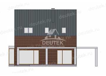 Проект узкого двухэтажного дома из газобетона - LK-357