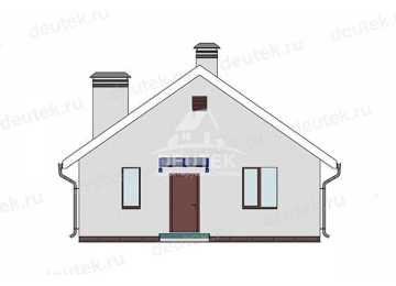 Проект дачного одноэтажного дома с размерами 8 м на 10 м - LK-432