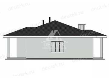 Проект квадратного одноэтажного дома в современном стиле - LK-450