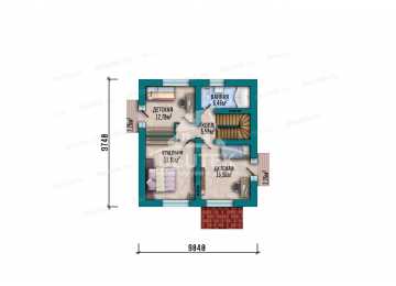 Проект загородного двухэтажного дома в современном стиле - LK-470